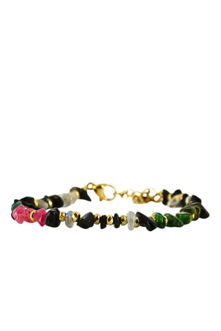 Bracelet Stelly - Labradorites, tourmalines et hématites