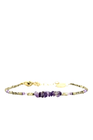 Bracelet Dana - Améthystes et hématites