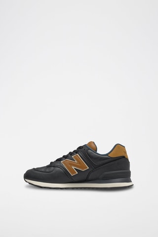 Sneakers en cuir 574 - Noir et marron