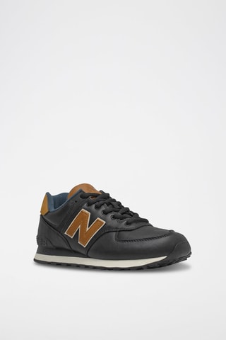 Sneakers en cuir 574 - Noir et marron