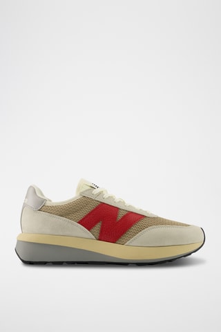 Baskets en cuir suédé 370 - Beige