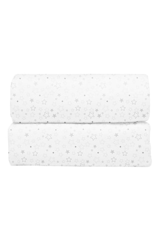 2 mousselines Love - 120 x 120 cm - Gris