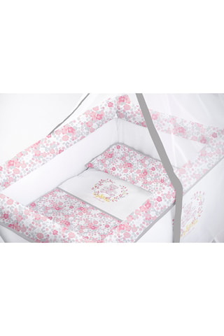 Berceau en bois, ciel de lit et linge de lit Poétik lulu - Jusqu'à 10 mois - Bleu marine