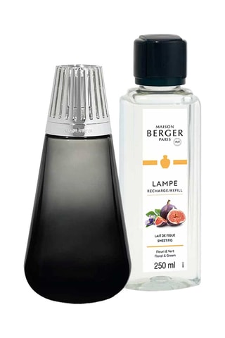 Coffret lampe à catalyse - Amphora noir - Lait de figue - 250 ml