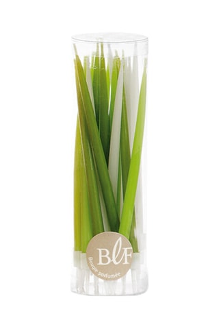Bougies d'anniversaire - Vert foncé, vert clair & blanc - 20 bougies