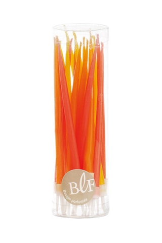 Bougies d'anniversaire - Corail, jaune & orange - 20 bougies