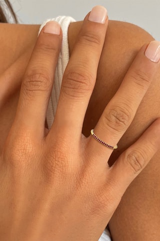 Anillo - Oro amarillo y rubí