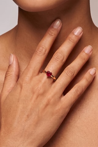 Anillo - Plata y rubí