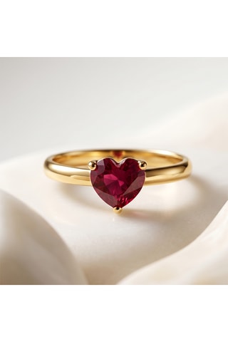 Anillo - Plata y rubí