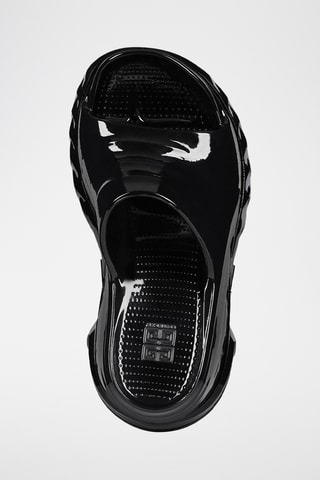 Sandalias de charol de cuña - Negro