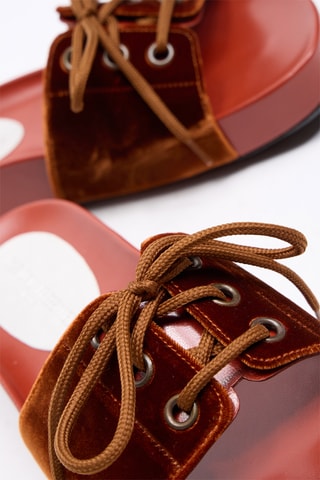 Sandalias de piel - Marrón