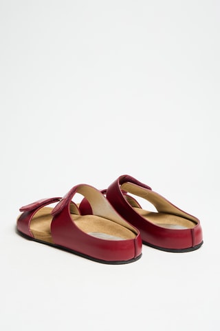 Sandalias de piel - Rojo