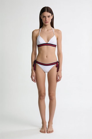 Sujetador de bikini con relleno - Blanco