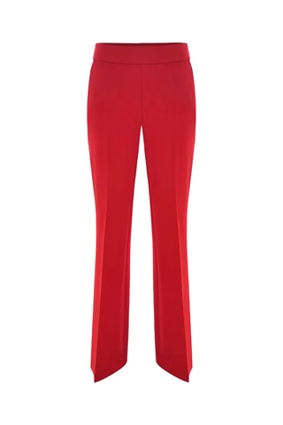 Pantalón de traje slim fit de lana - Rojo