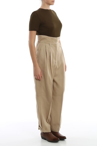 Pantalón de tiro alto - Beige