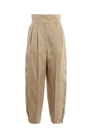 Pantalón de tiro alto - Beige