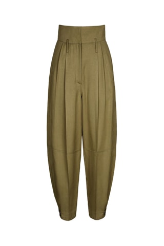 Pantalón de tiro alto - Caqui