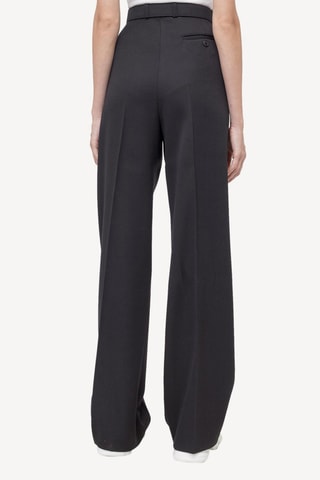 Pantalón de talle alto de lana - Negro