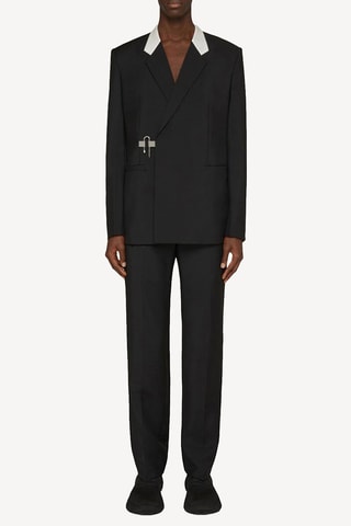 Chaqueta de angora y lana - Negro