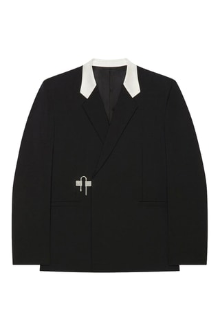 Chaqueta de angora y lana - Negro
