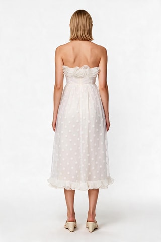 Vestido bustier - Blanco