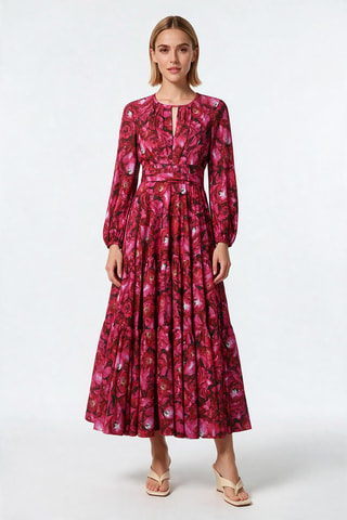 Vestido largo - Fucsia