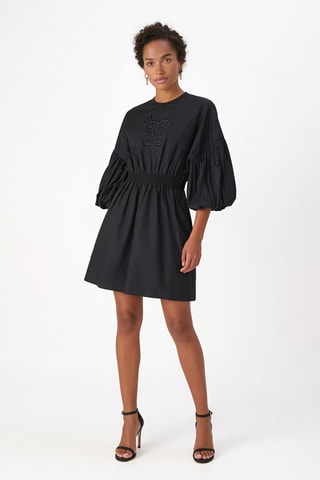 Vestido evasé - Negro