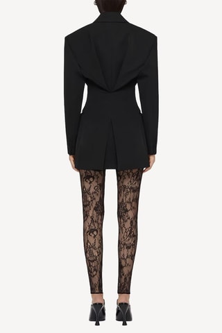 Leggings de encaje de lana - Negro