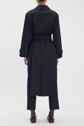 Gabardina de lana - Azul oscuro