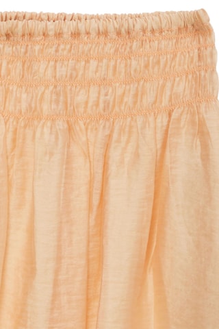 Falda midi de talle alto - Beige