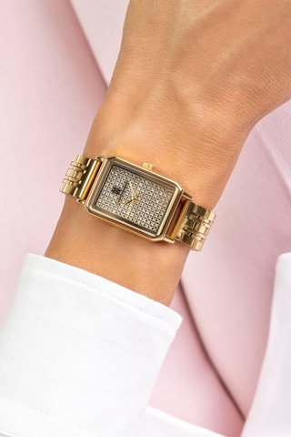 Stalen Quartz Horloge - Goudkleurig - Marc Malone