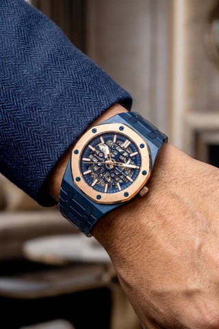 Doublé Ion Blauw Quartz Horloge