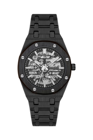 Doublé Ion Zwart Quartz Horloge