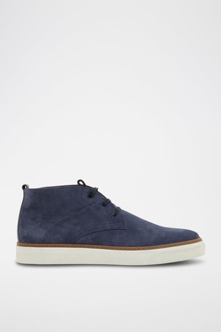 Leren Derby's - Marineblauw