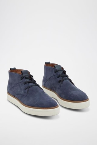 Leren Derby's - Marineblauw