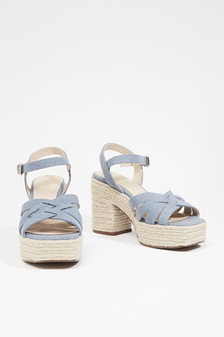 Sandalen met Hak Jutia - Hemelsblauw 