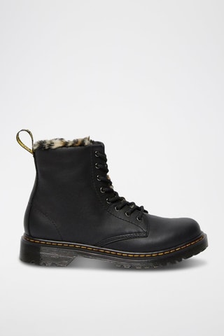 Gevoerde Leren Enkellaarzen - Zwart - Martens