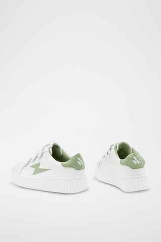 Platform Sneakers Aleïna - Wit en Groen
