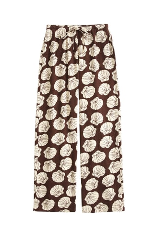 Linnen Broek Wide Legs - Bruin