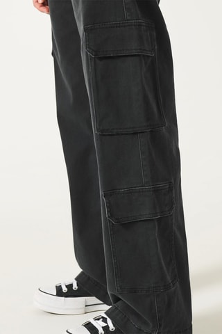 Cargobroek Hoge Taille - Zwart