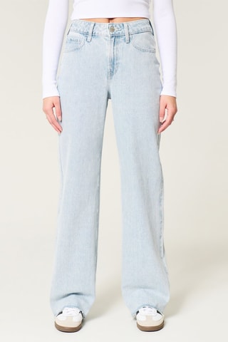 Jeans Baggy Hoge Taille - Hemelsblauw