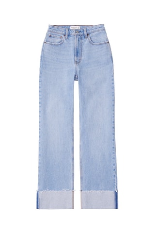 Relaxed Jeans Hoge Taille - Hemelsblauw