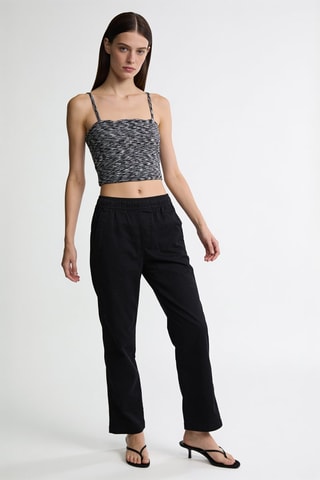 Crop Top - Gemêleerd Grijs