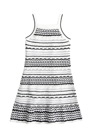 Trapeziumjurk - Wit en Zwart