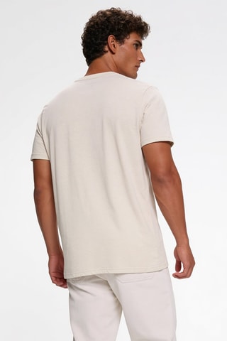 3 T-shirts - Beige en Marineblauw