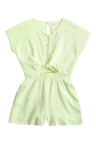 Linnen Playsuit - Lichtgroen