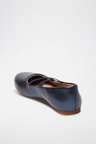 Ballerine in pelle - Navy