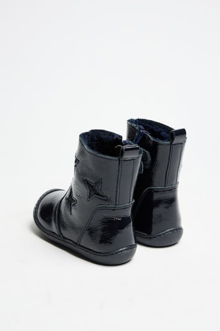 Stivaletti imbottiti in pelle verniciata - Navy