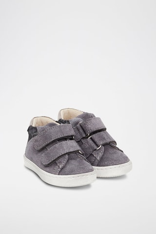 Sneakers alte in crosta di pelle - Grigio