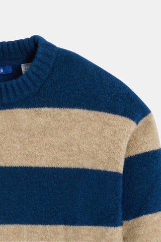 Pull - Bleu pétrole et beige chiné - Okaïdi